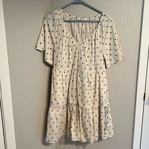 Madewell Cotton Linen Lorelei Babydoll Dress - Medium